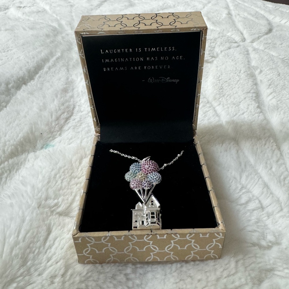 NEW Disney Jewelry Rebecca Hook Up Balloon House Necklace
